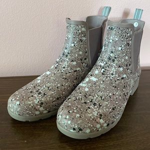 Hunter Ankle Boots purple splatter